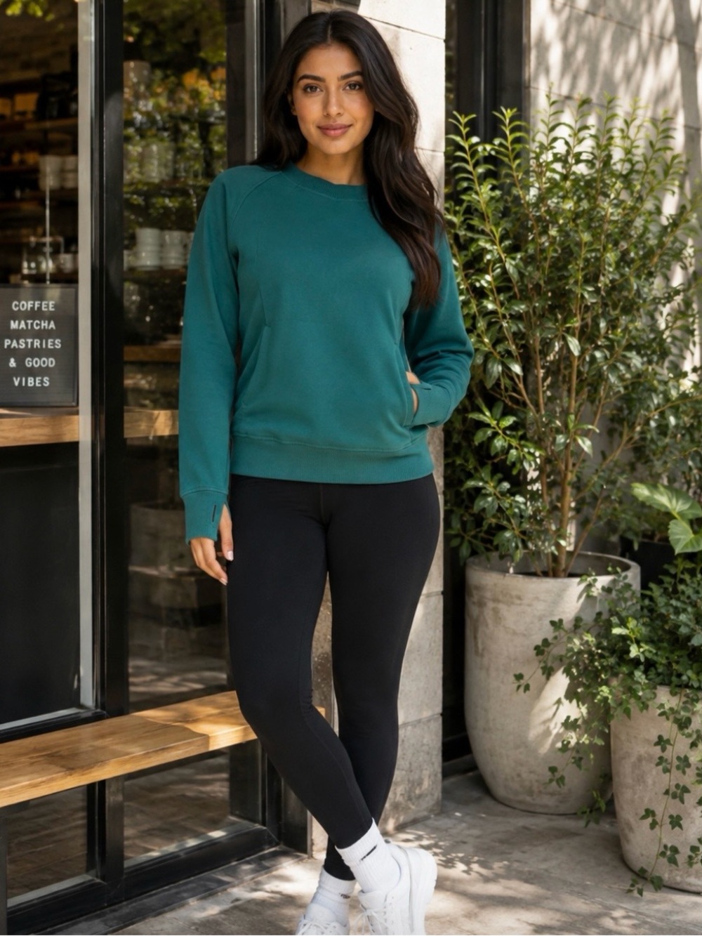 lululemon Scuba Crew Sweatshirt Deep Teal Green Size 4